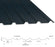 Clearance 32/1000 Box Profile 0.7 PVC Plastisol Metal Sheet Anthracite Grey