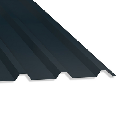 32/1000 Box Profile 0.5 Thick PVC Plastisol Coated Roof Sheet Anthracite (RAL7016) 1000mm Width With Anticon