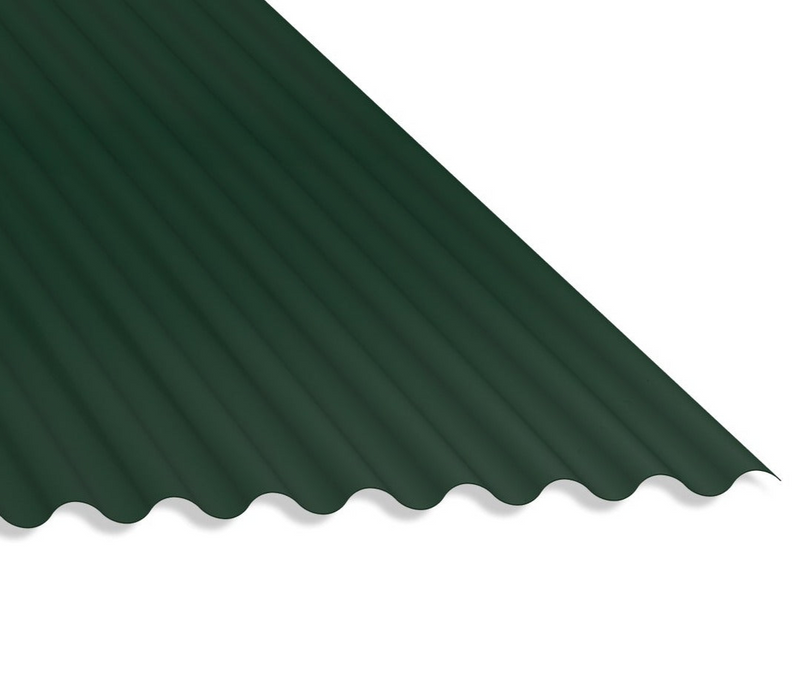 13/3 Corrugated 0.5 Thick Polyester Paint Coated Roof Sheet Juniper Green (12B29) 1000mm Width