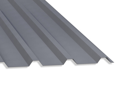 32/1000 Box Profile 0.5 Thick PVC Plastisol Coated Roof Sheet Merlin Grey (18B25) 1000mm Width