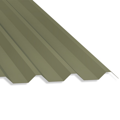 34/1000 Box Profile 0.5 Thick Polyester Paint Coated Roof Sheet Olive Green (12B27) 1000mm Width