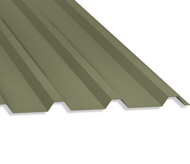 32/1000 Box Profile 0.5 Thick Polyester Paint Coated Roof Sheet Olive Green (12B27) 1000mm Width