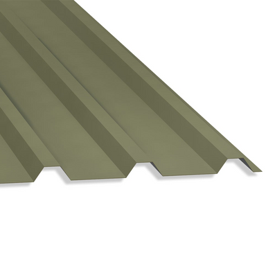 32/1000 Box Profile 0.5 Thick Polyester Paint Coated Roof Sheet Olive Green (12B27) 1000mm Width With Anticon