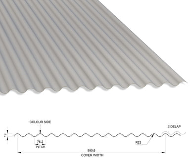 Mild Steel Grey Colour Coated Roofing Sheet, Thickness Of Sheet