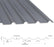 32/1000 Box Profile 0.7 PVC Plastisol Coated Roof Sheet Merlin Grey (18B25) 1000mm Width