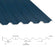 34/1000 Box Profile 0.7 PVC Plastisol Coated Roof Sheet Slate Blue (18B29) 1000mm Width