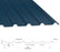 32/1000 Box Profile 0.5 Thick Polyester Paint Coated Roof Sheet Slate Blue (18B29) 1000mm Width With Anticon