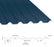 34/1000 Box Profile 0.7 PVC Plastisol Coated Roof Sheet Slate Blue (18B29) 1000mm Width With Anticon