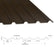 32/1000 Box Profile 0.5 Thick Polyester Paint Coated Roof Sheet Vandyke Brown (08B29) 1000mm Width With Anticon