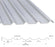 32/1000 Box Profile 0.7 PVC Plastisol Coated Roof Sheet White (00E55) 1000mm Width